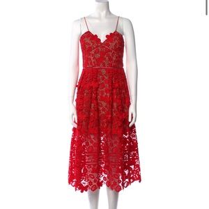 Beautiful Self-Portrait red lace dress, size 4